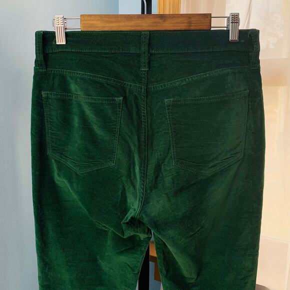 J. Crew 9" High-Rise Toothpick Jean in Green Velvet Size 29 - Picture 7 of 7